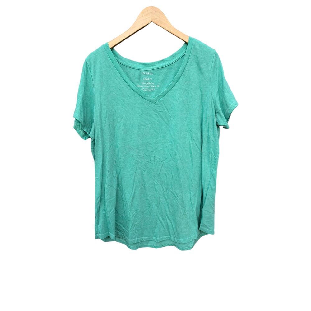 Teal Torrid Perfect Fit V Neck T Shirt Plus Size 2X Classic Fit Wardrobe Staple